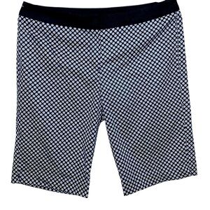 Sandro Costal Navy Blue Bermuda White Novelties Prints Comfy Stretch Shorts 10